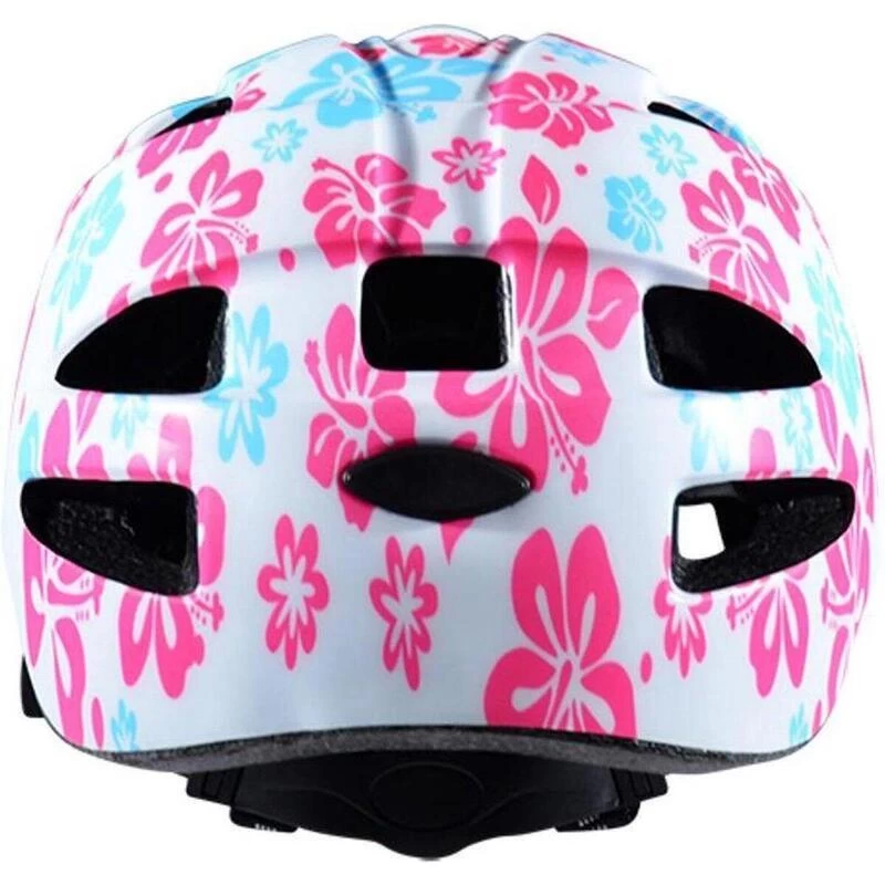 Casque Enfant Optimiz - Fleurs Blanc Rose Bleu - Extra Small 2 Casque Enfant Optimiz - Fleurs Blanc Rose Bleu - Extra Small – Image 2