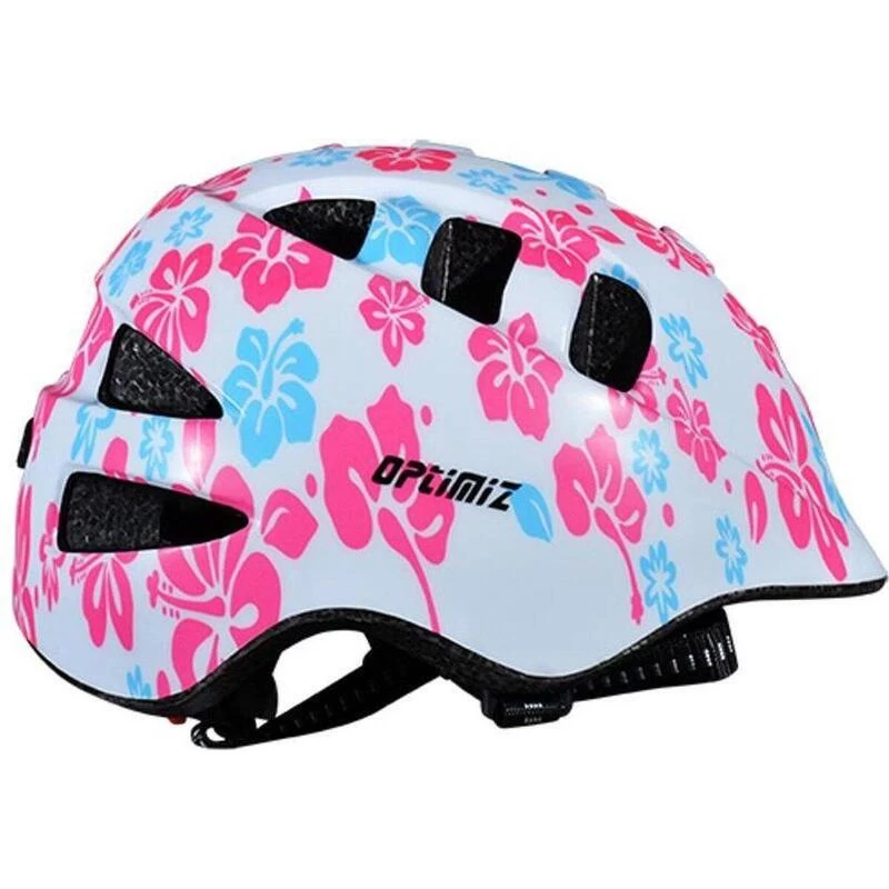 Casque Enfant Optimiz - Fleurs Blanc Rose Bleu - Extra Small 3 Casque Enfant Optimiz - Fleurs Blanc Rose Bleu - Extra Small – Image 3