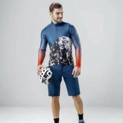 Loeffler Chemise De Cyclisme Manches Longues M Bike L / S Jersey Scarp-Bleu -Magasin De Vélos chemise de cyclisme manches longues m bike l s jersey scarp bleu 3