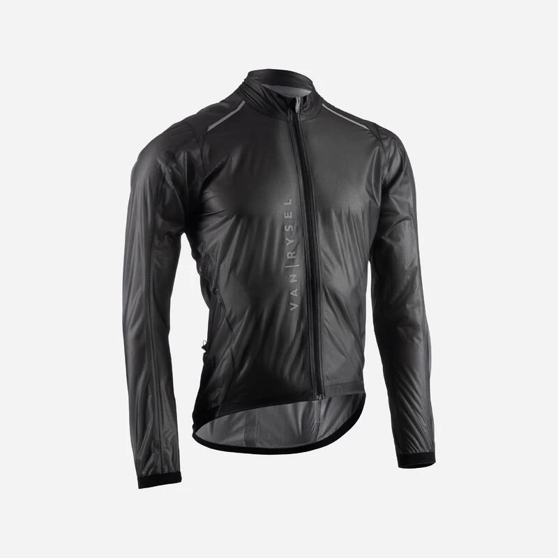 Coupe Pluie Vélo Route Manches Longues Homme - Racer Ultralight Noir 1 Coupe Pluie Vélo Route Manches Longues Homme - Racer Ultralight Noir