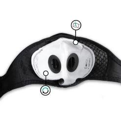 DEMI MASQUE FILTRANT SPORT 500 BROYX + 2 FILTRES INCLUS -FFP1- -Magasin De Vélos demi masque filtrant sport 500 broyx 2 filtres inclus ffp1 2