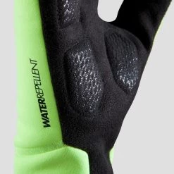 GANTS VELO 500 MI-SAISON JAUNE FLUO -Magasin De Vélos gants velo 500 mi saison jaune fluo 3