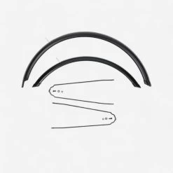 BTWIN Garde Boue Vélo 24 Pouces Noir (par Paire, Vendu Sans Kit De Vis)