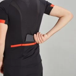 BTWIN Maillot Manches Courtes Vélo Enfant 900 Noir Et Rouge -Magasin De Vélos maillot manches courtes velo enfant 900 noir et rouge 4