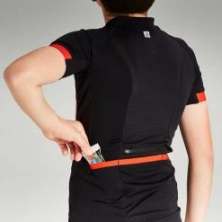 BTWIN Maillot Manches Courtes Vélo Enfant 900 Noir Et Rouge -Magasin De Vélos maillot manches courtes velo enfant 900 noir et rouge 5