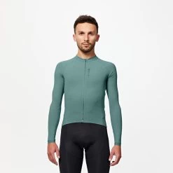 Maillot Vélo Route Manches Longues été Homme UVP - Racer Ultralight Cèdre