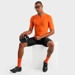 Maillot Vélo Ultraléger Homme Cyclisme SRX PRO Altea Orange Vif -Magasin De Vélos maillot velo ultraleger homme cyclisme srx pro altea orange vif 3