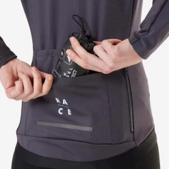 Rockrider Maillot Vélo VTT Cross Country Temps Frais Manches Longues Femme - Gris -Magasin De Vélos maillot velo vtt cross country temps frais manches longues femme gris 3