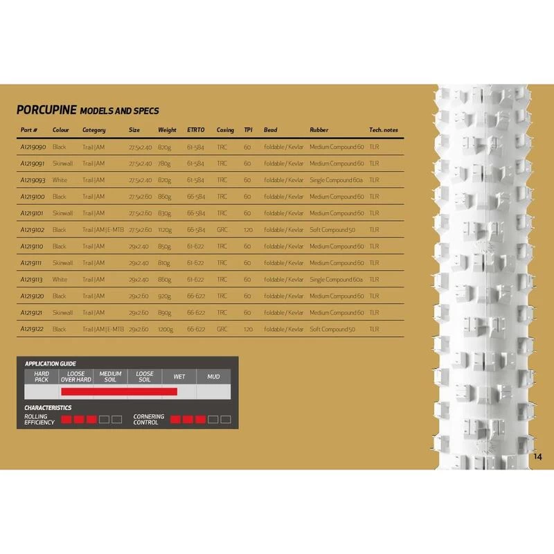 Onza Pneu Pliable Porcupine 27.5x2.40 Inch - Noir 4 Onza Pneu Pliable Porcupine 27.5x2.40 Inch - Noir – Image 4