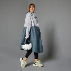 Magasin De Vélos -Magasin De Vélos poncho pluie visibilite nuit velo ville 540 bleu gris 1