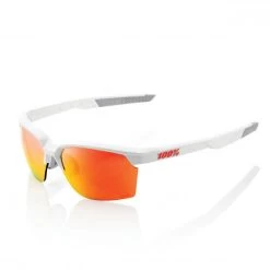 100% SPORTCOUPE - Soft Tact White - HiPER Red Multilayer Mirror Lens