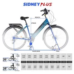 Vélo Ville Électrique Urbanbiker Sidney PLUS, Bleu, 26¨,540 Wh (15Ah 48V) 13 Vélo Ville Électrique Urbanbiker Sidney PLUS, Bleu, 26¨,540 Wh (15Ah 48V) -Magasin De Vélos velo ville electrique urbanbiker sidney plus bleu 26540 wh 15ah 48v 6