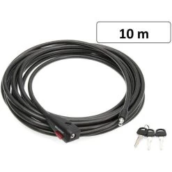 XL Câble De Verrouillage Antivol Vélo - 3 Clés - 10m X 12mm -Magasin De Vélos xl cable de verrouillage antivol velo 3 cles 10m x 12mm 3