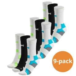Xtreme Chaussettes De Cyclisme Crew 9 Paires Multicolore Blanc